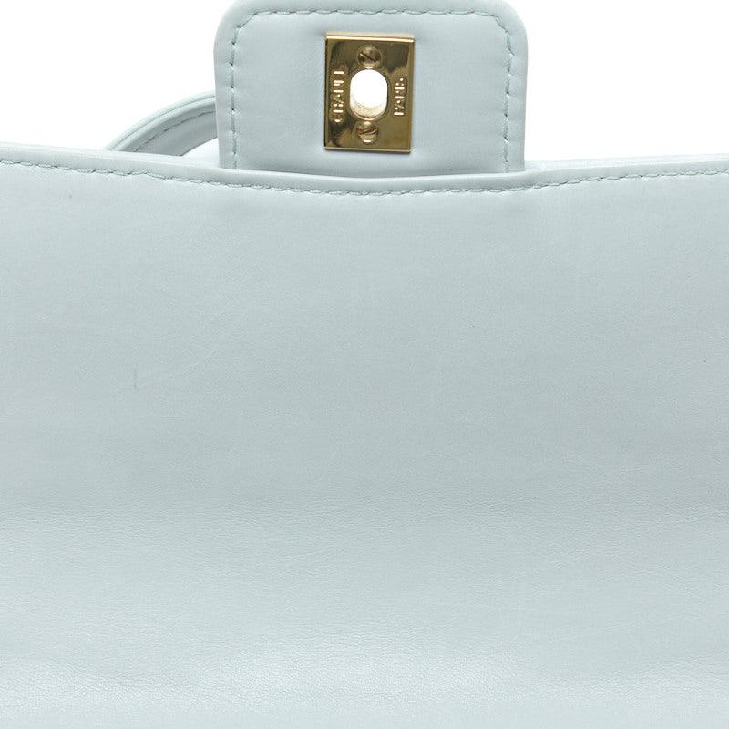 CHANEL Shoulder Bag Mini Matelasse Lambskin Light Blue Gold-Tone Hardware Pre-Owned - Vintage La Charme