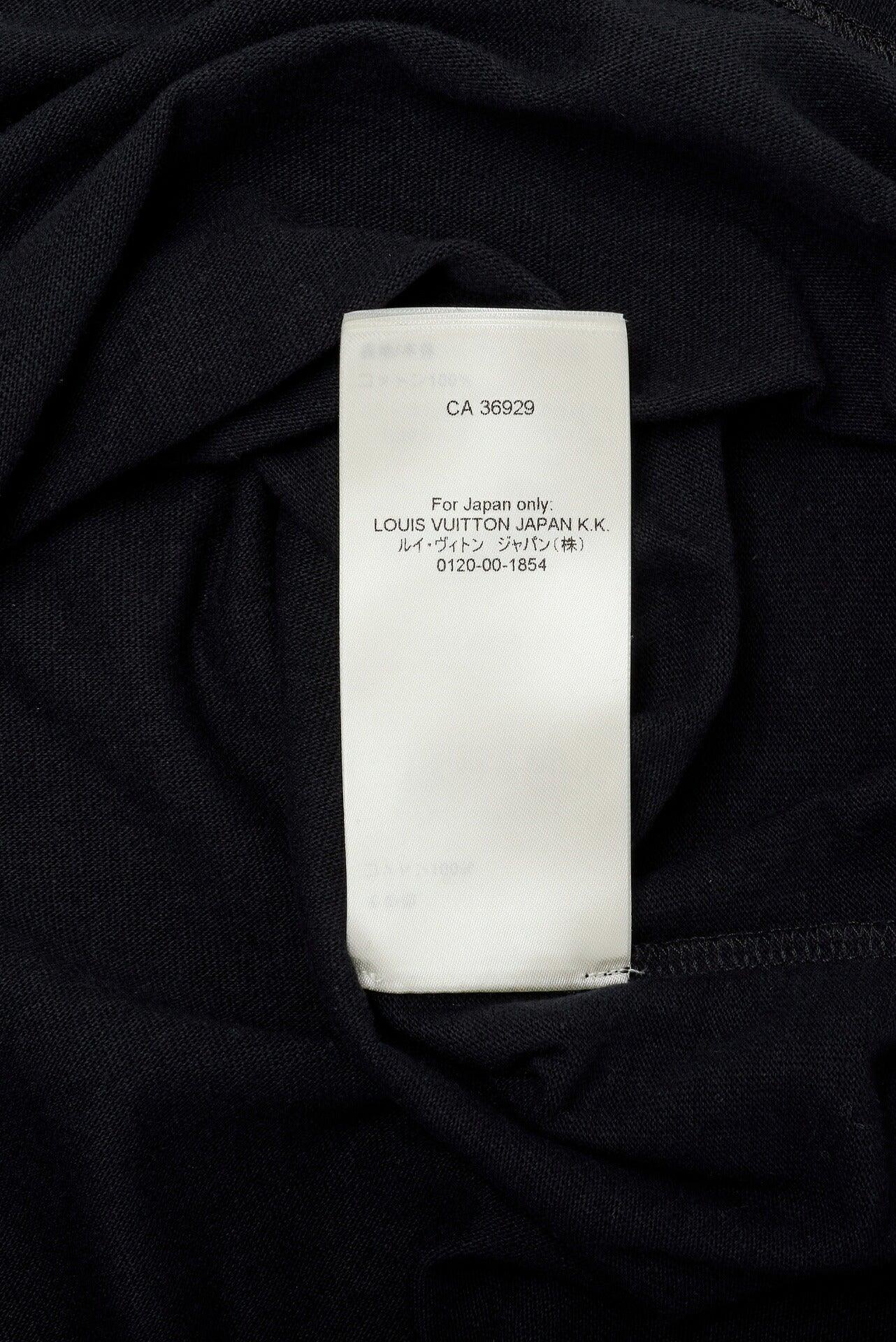 Louis Vuitton T-Shirt, Monogram Chain, Cotton, Black, Gold-Tone Hardware, Pre-Owned - Vintage La Charme