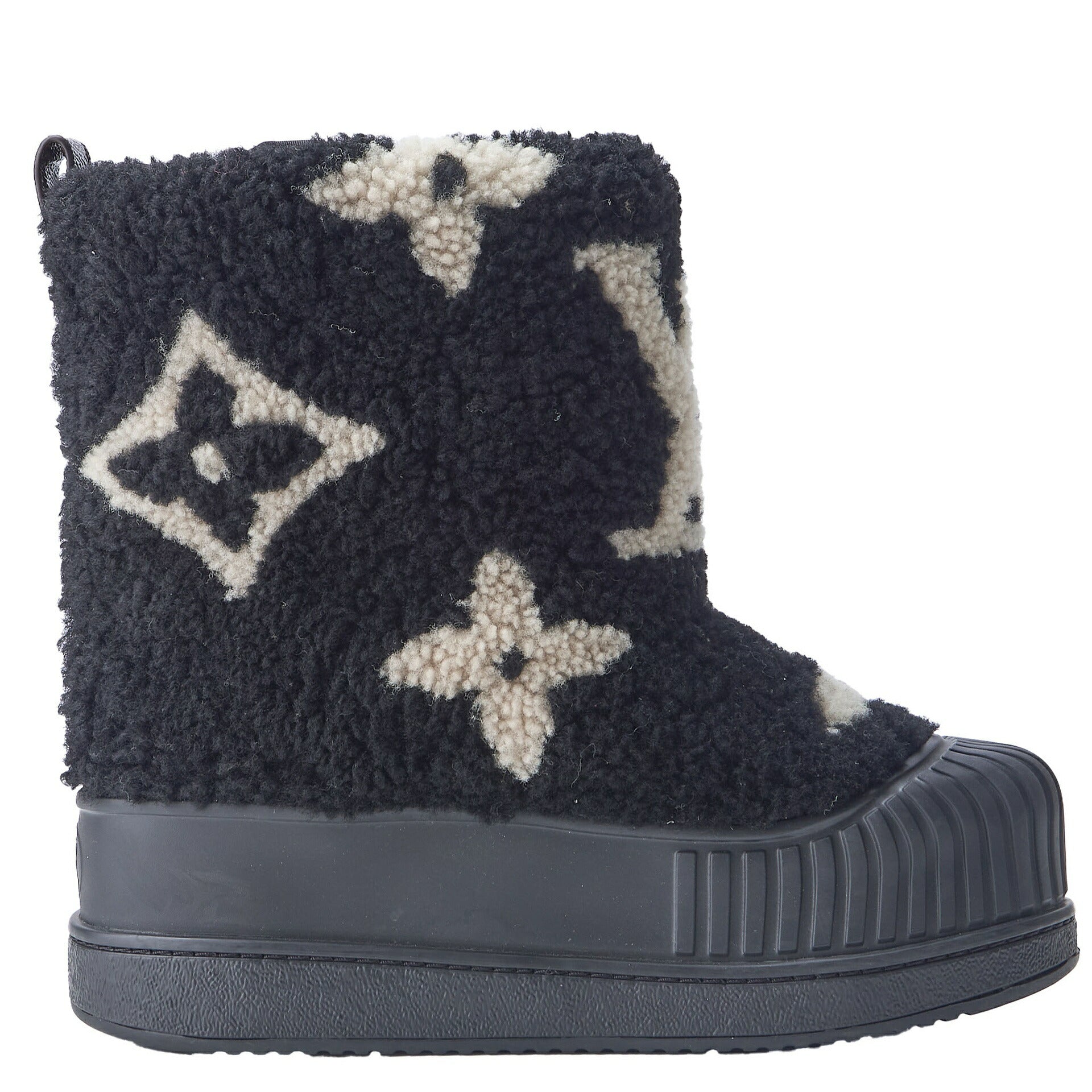 Louis Vuitton Boots, Polarline Monogram, Shearling, Black, Silver-Tone Hardware, Pre-Owned - Vintage La Charme