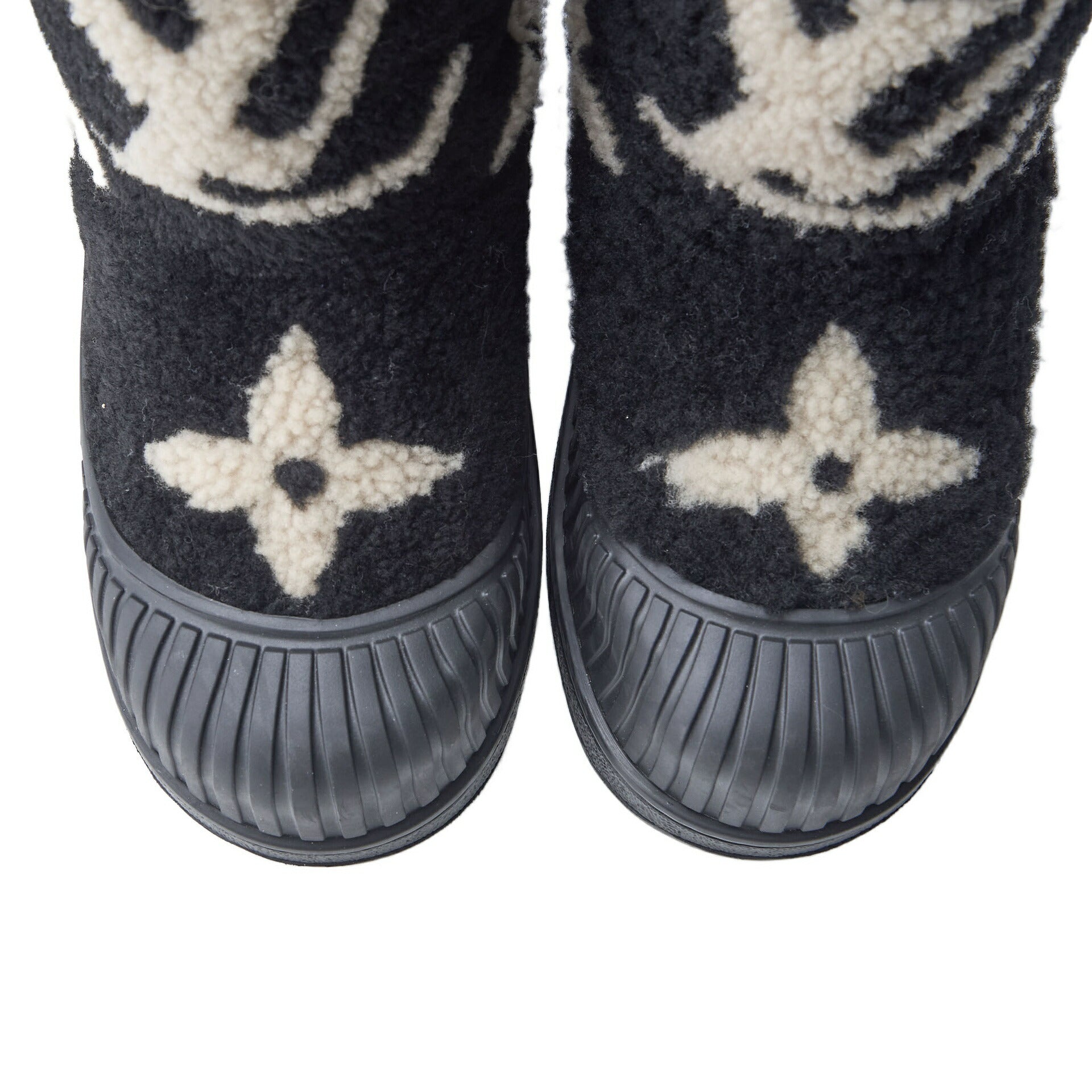Louis Vuitton Boots, Polarline Monogram, Shearling, Black, Silver-Tone Hardware, Pre-Owned - Vintage La Charme
