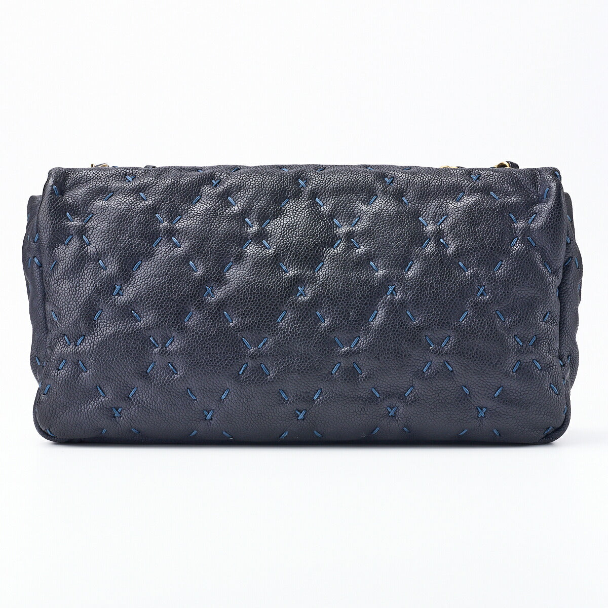 CHANEL Shoulder Bag Mini Wild Stitch Matelasse Caviar Skin Navy Gold-Tone Hardware Pre-Owned - Vintage La Charme