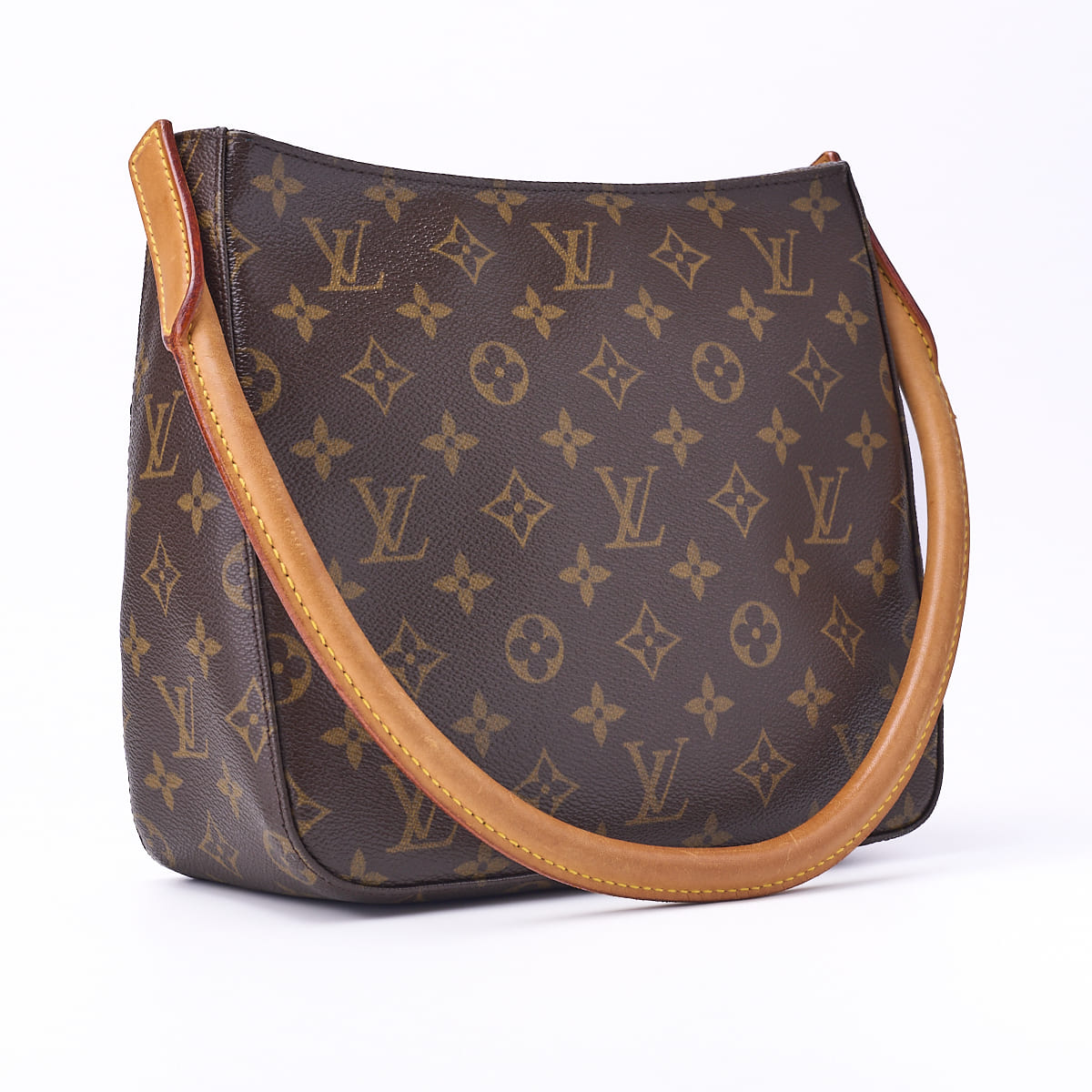 Louis Vuitton Shoulder Bag, Looping MM, Monogram, PVC, Brown, Gold-Tone Hardware, Pre-Owned - Vintage La Charme