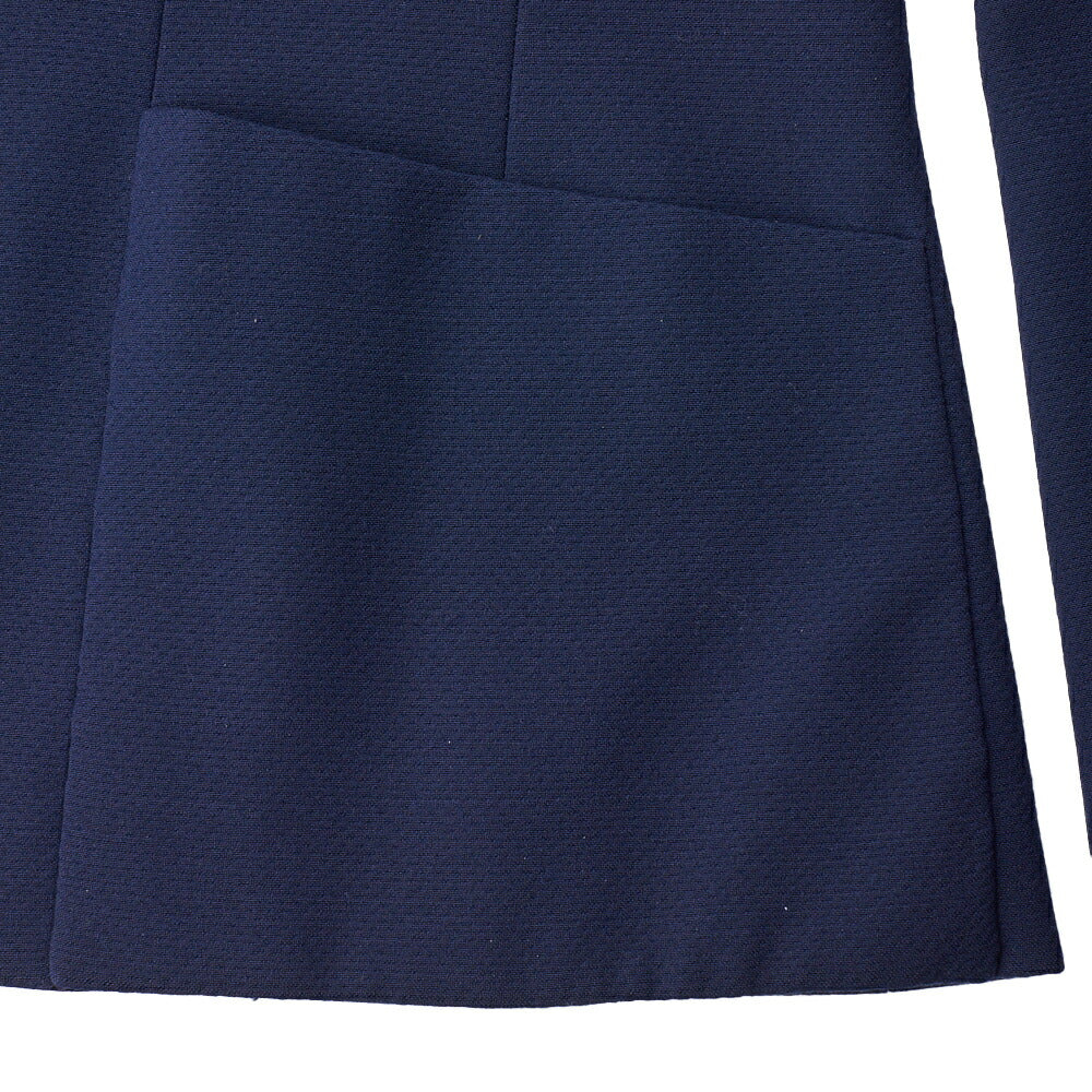 CHANEL Jacket Skirt Set, Coco Button, Wool, Navy, Gold-Tone Hardware, Pre-Owned - Vintage La Charme