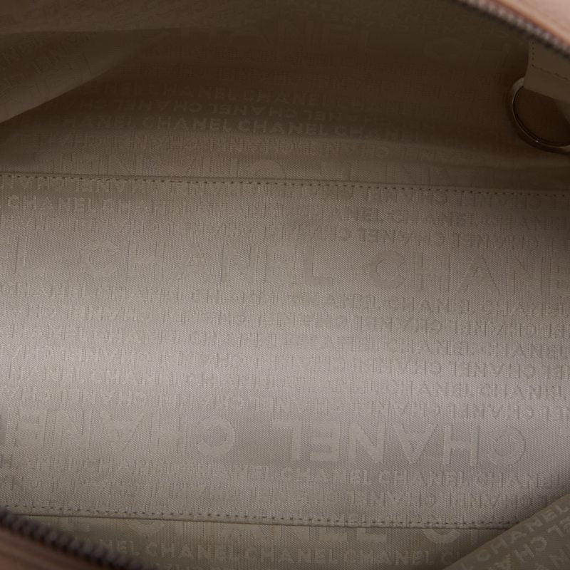 CHANEL Handbag Chocolate Bar Top Logo Caviar Skin Light Pink Silver-Tone Hardware Pre-Owned - Vintage La Charme