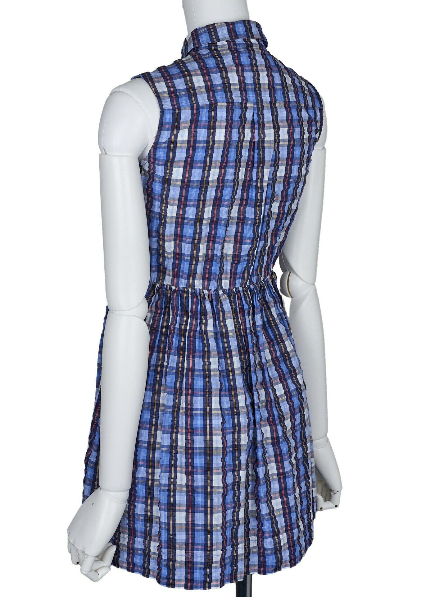 Fendi Cami One Piece Top Skirt, Plaid, Fabric, Blue, Silver-Tone Hardware, Pre-Owned - Vintage La Charme