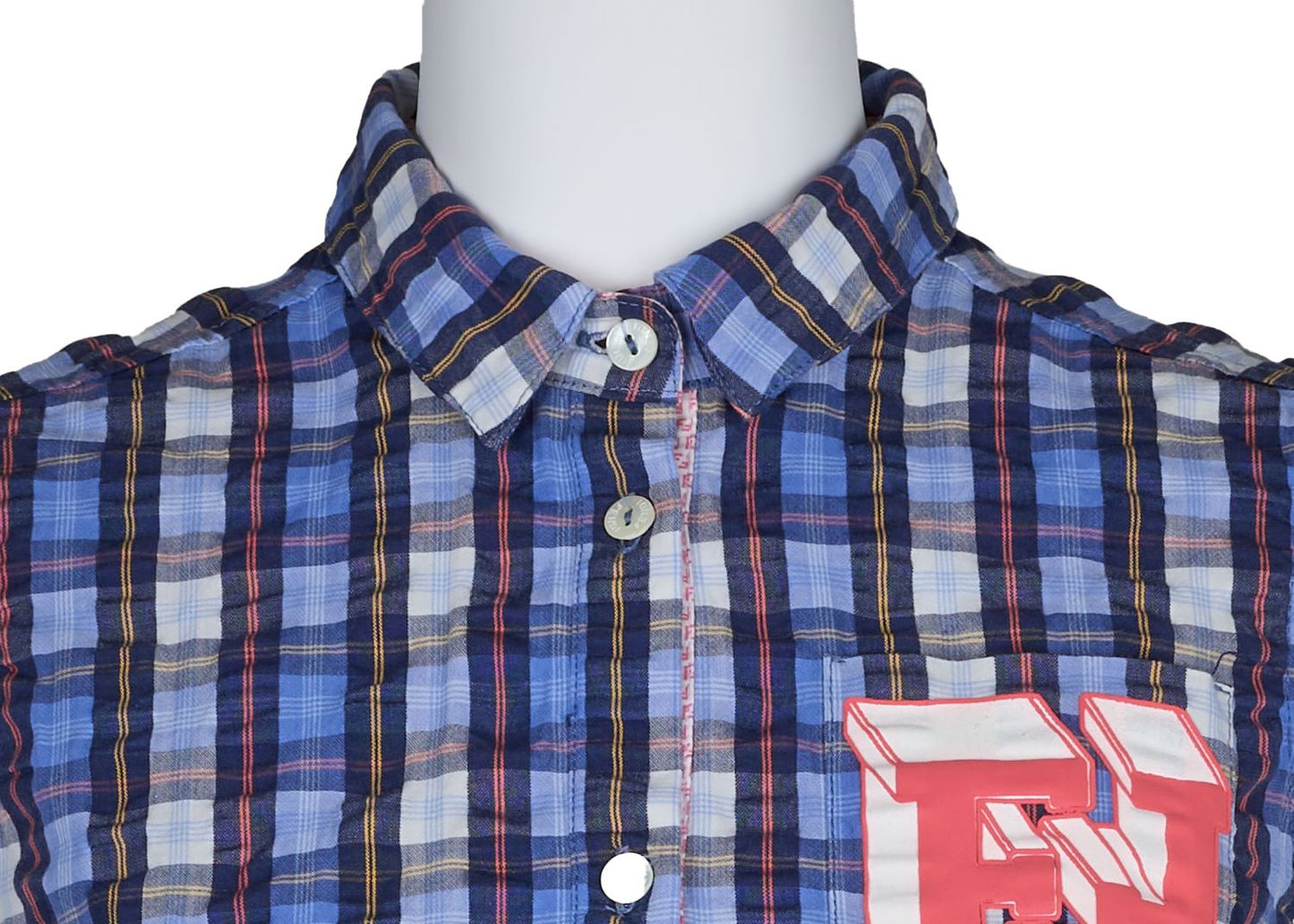 Fendi Cami One Piece Top Skirt, Plaid, Fabric, Blue, Silver-Tone Hardware, Pre-Owned - Vintage La Charme
