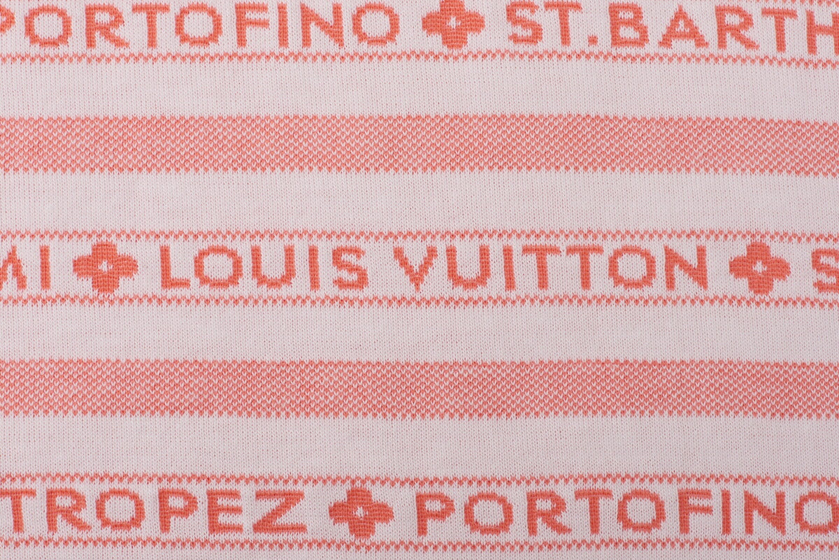 Louis Vuitton Tank Top, Logo Border, Cotton, Orange, Gold-Tone Hardware, Pre-Owned - Vintage La Charme