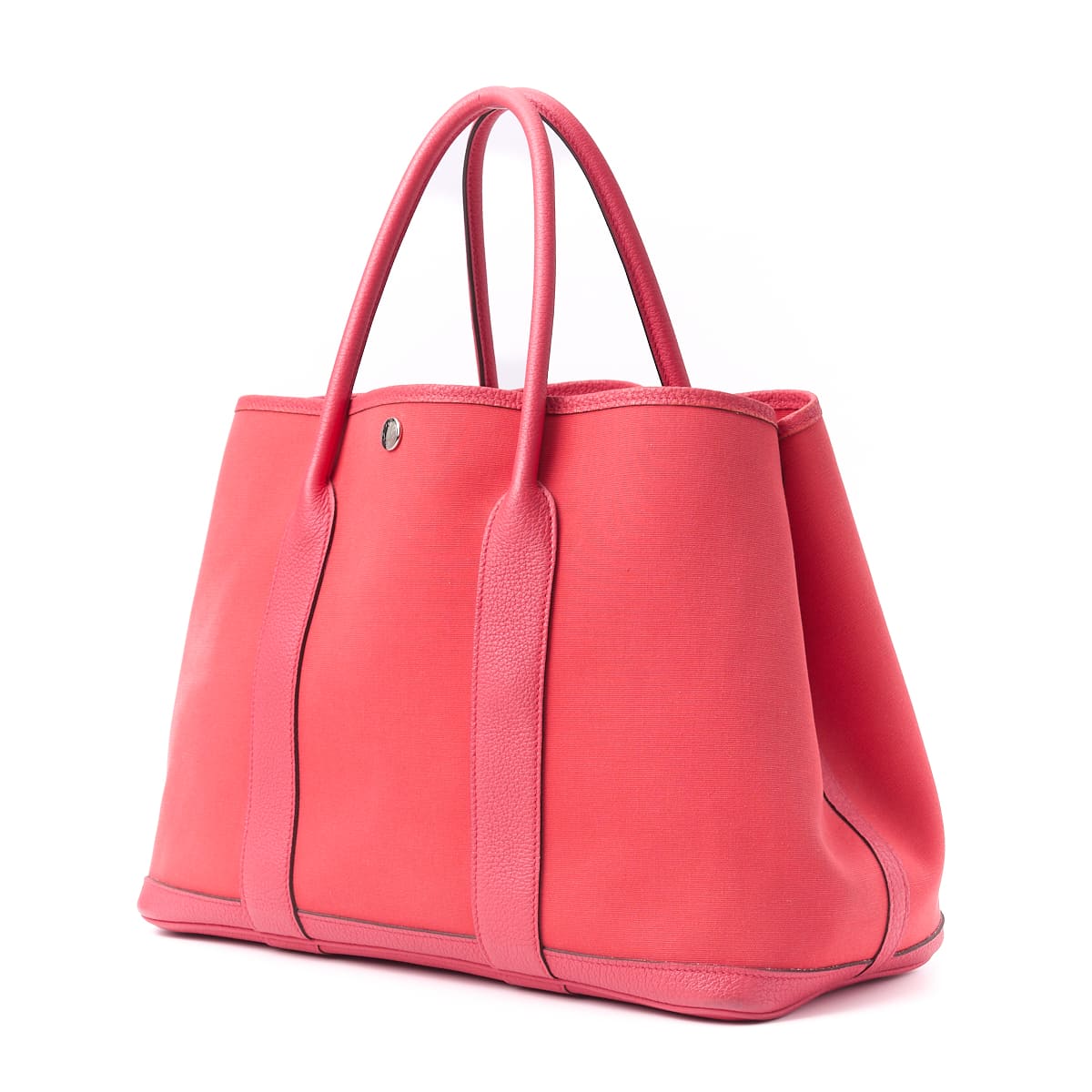 HERMES Garden Party PM Tote Bag Toile Offiche Bougainvillea Silver-Tone Hardware Pre-Owned - Vintage La Charme
