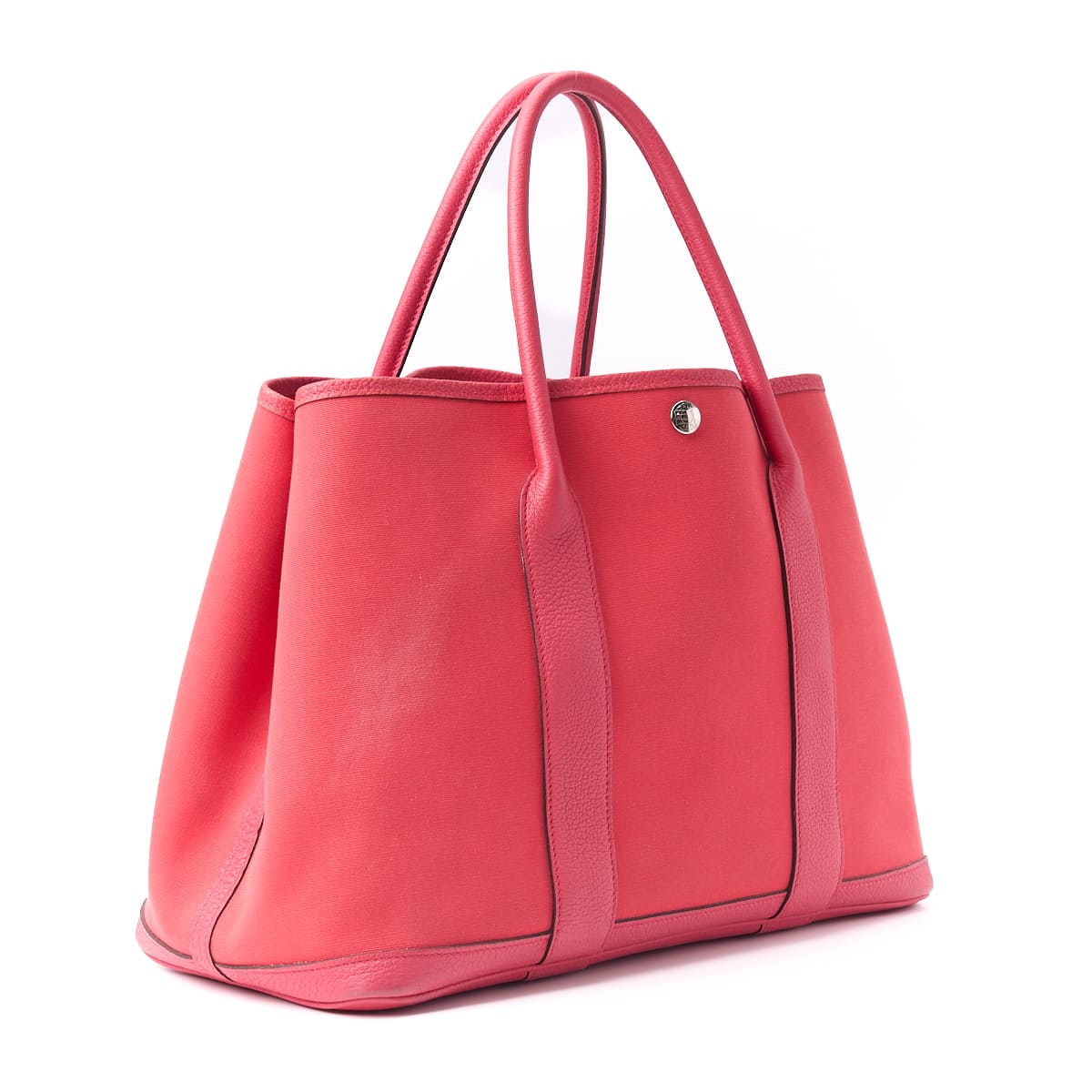 HERMES Garden Party PM Tote Bag Toile Offiche Bougainvillea Silver-Tone Hardware Pre-Owned - Vintage La Charme