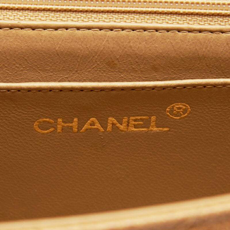 CHANEL Shoulder Bag Matelasse Diana Flap Chain Shoulder Caviar Skin Beige Gold-Tone Hardware Pre-Owned - Vintage La Charme
