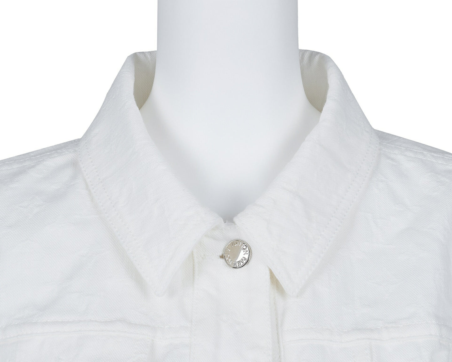 Louis Vuitton Set Up Jacket and Skirt, Monogram, Cotton, White, Silver-Tone Hardware, Pre-Owned - Vintage La Charme