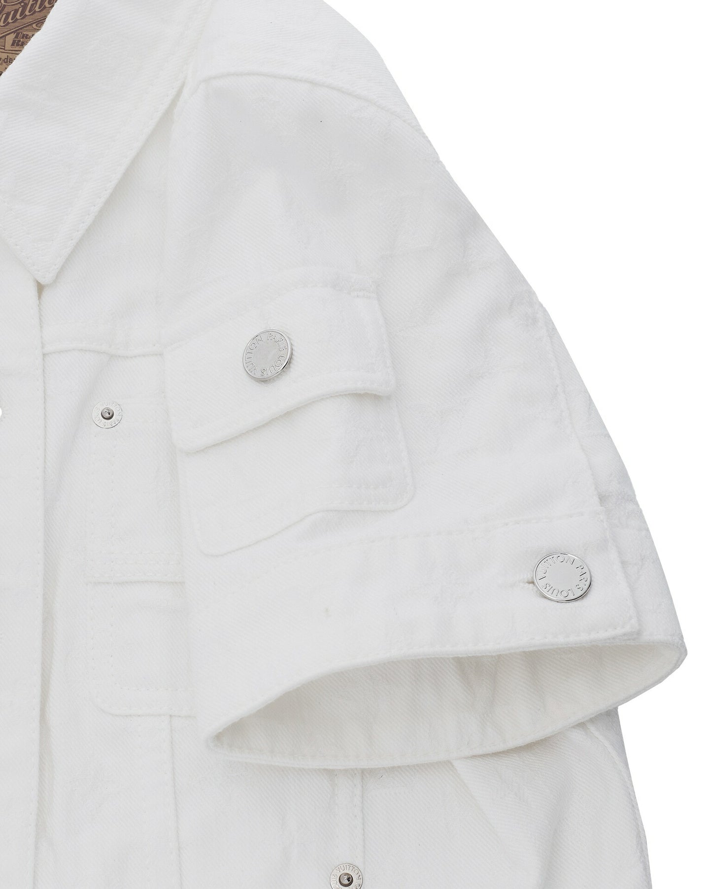 Louis Vuitton Set Up Jacket and Skirt, Monogram, Cotton, White, Silver-Tone Hardware, Pre-Owned - Vintage La Charme