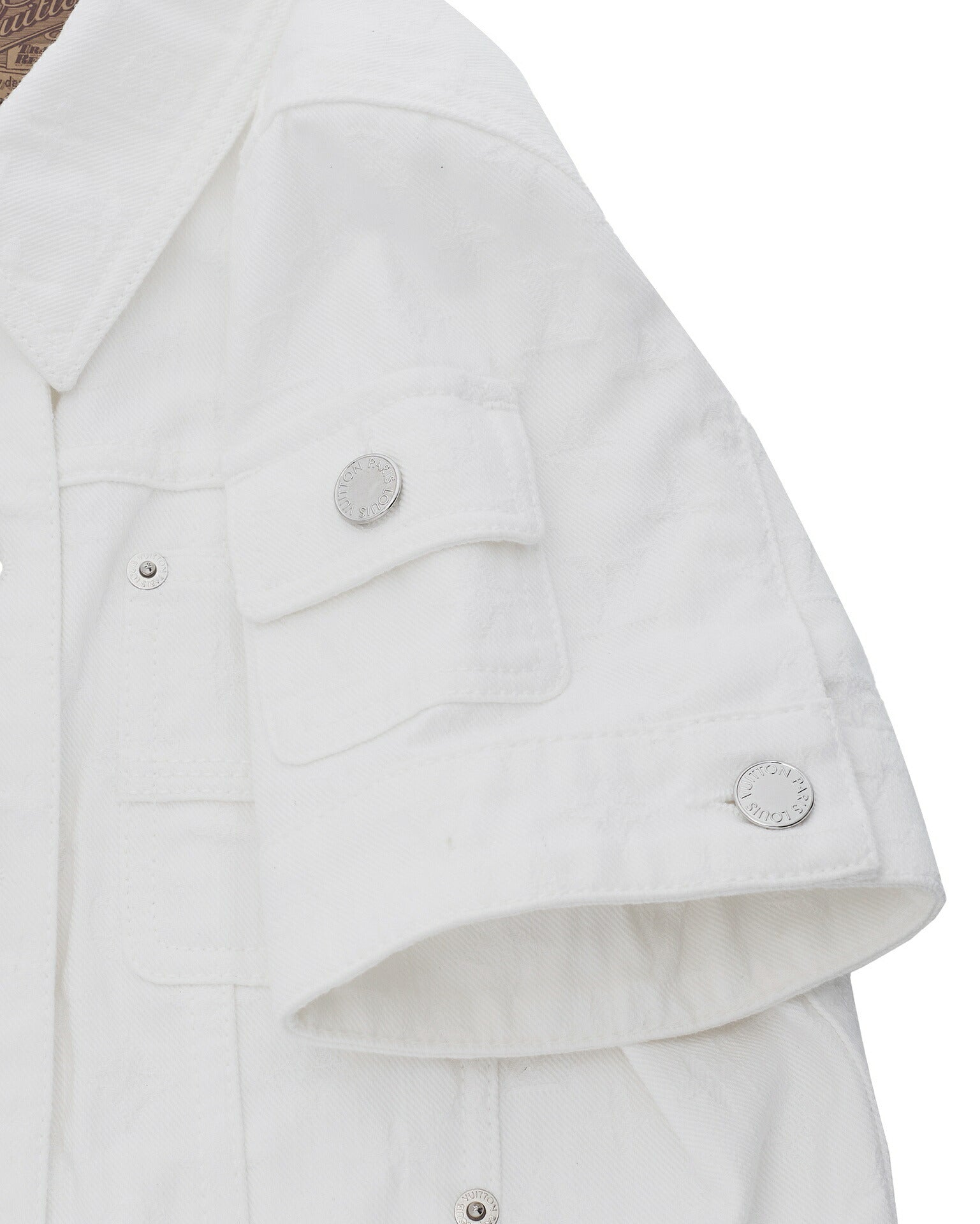 Louis Vuitton Set Up Jacket and Skirt, Monogram, Cotton, White, Silver-Tone Hardware, Pre-Owned - Vintage La Charme