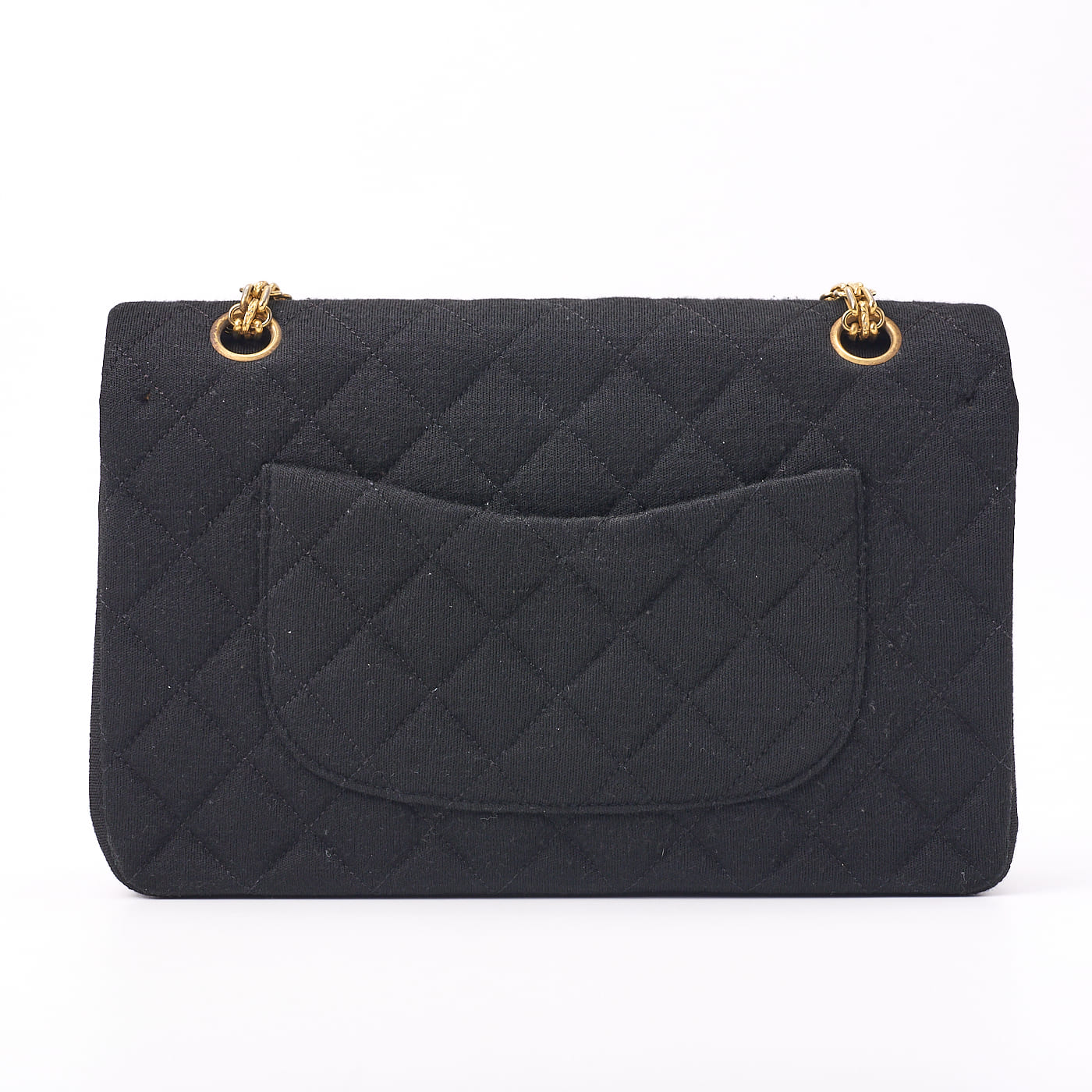 CHANEL Shoulder Bag Matelasse Turn Lock Double Flap Lambskin Black Gold-Tone Hardware Pre-Owned - Vintage La Charme