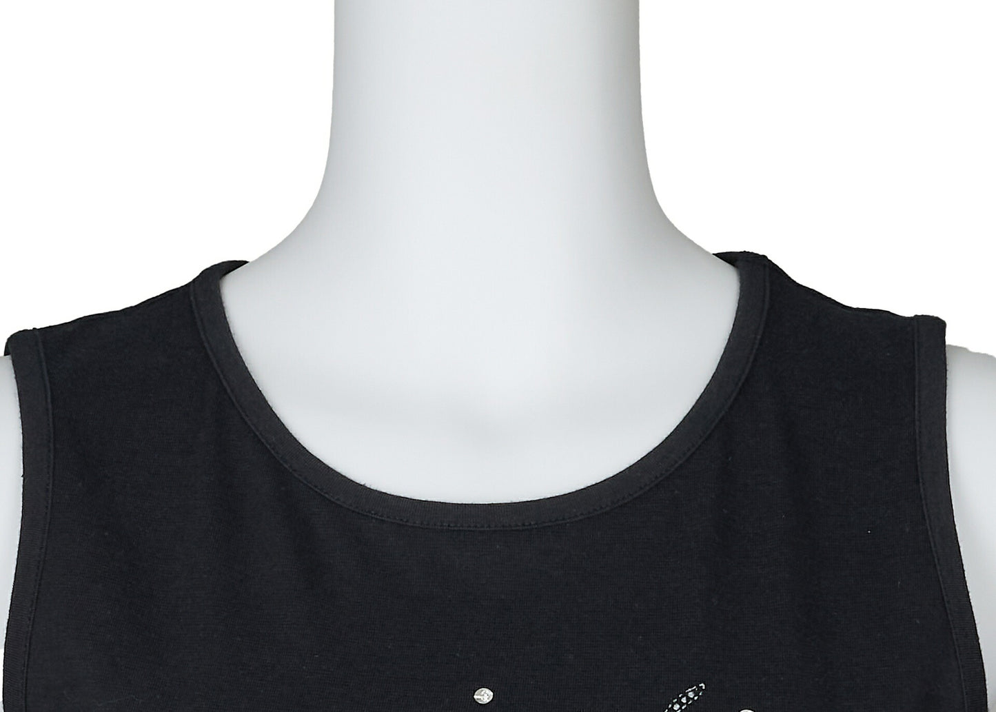 Dior Sleeveless Tank Top, Logo, Cotton, Black, Silver-Tone Hardware, Pre-Owned - Vintage La Charme