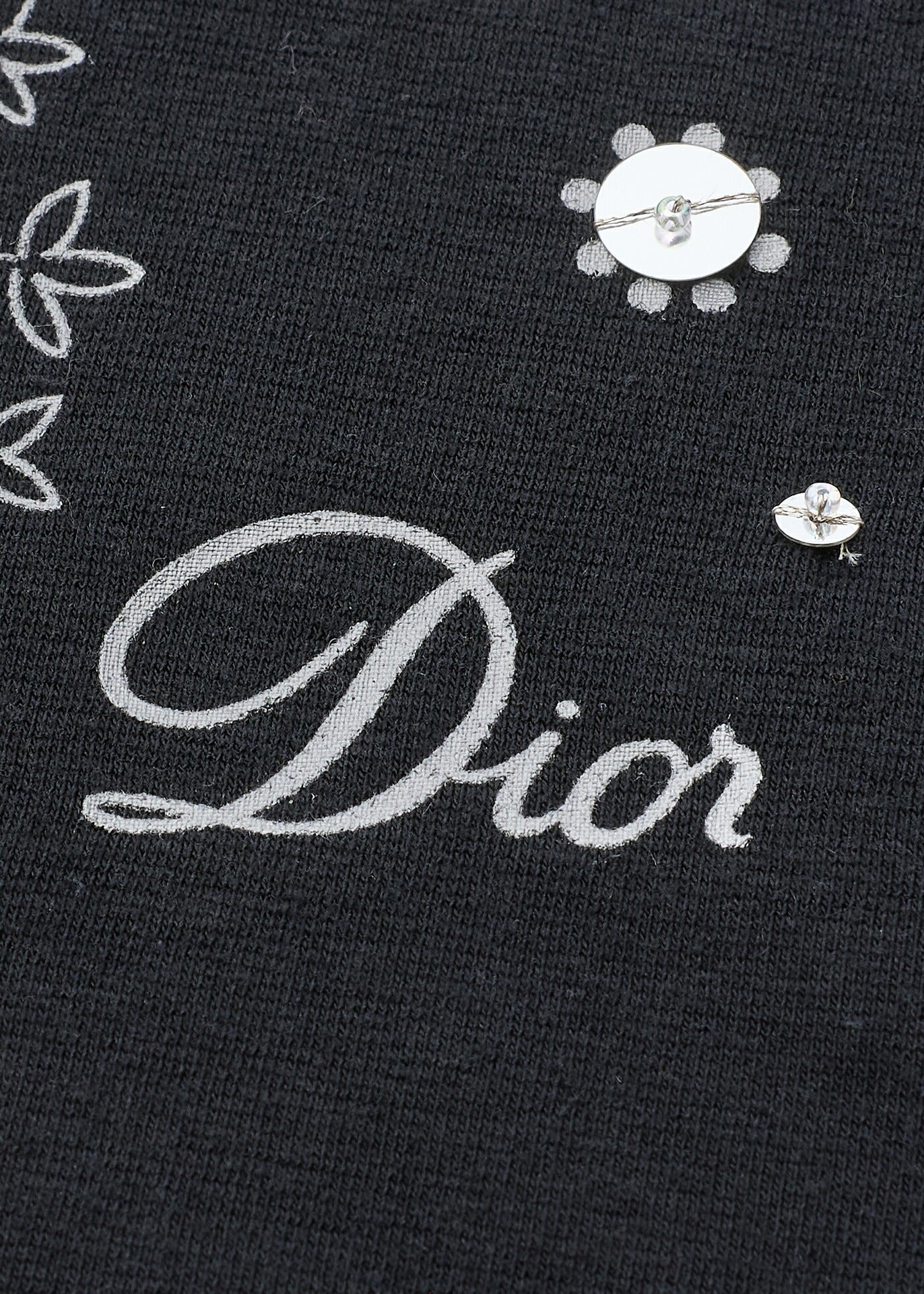 Dior Sleeveless Tank Top, Logo, Cotton, Black, Silver-Tone Hardware, Pre-Owned - Vintage La Charme