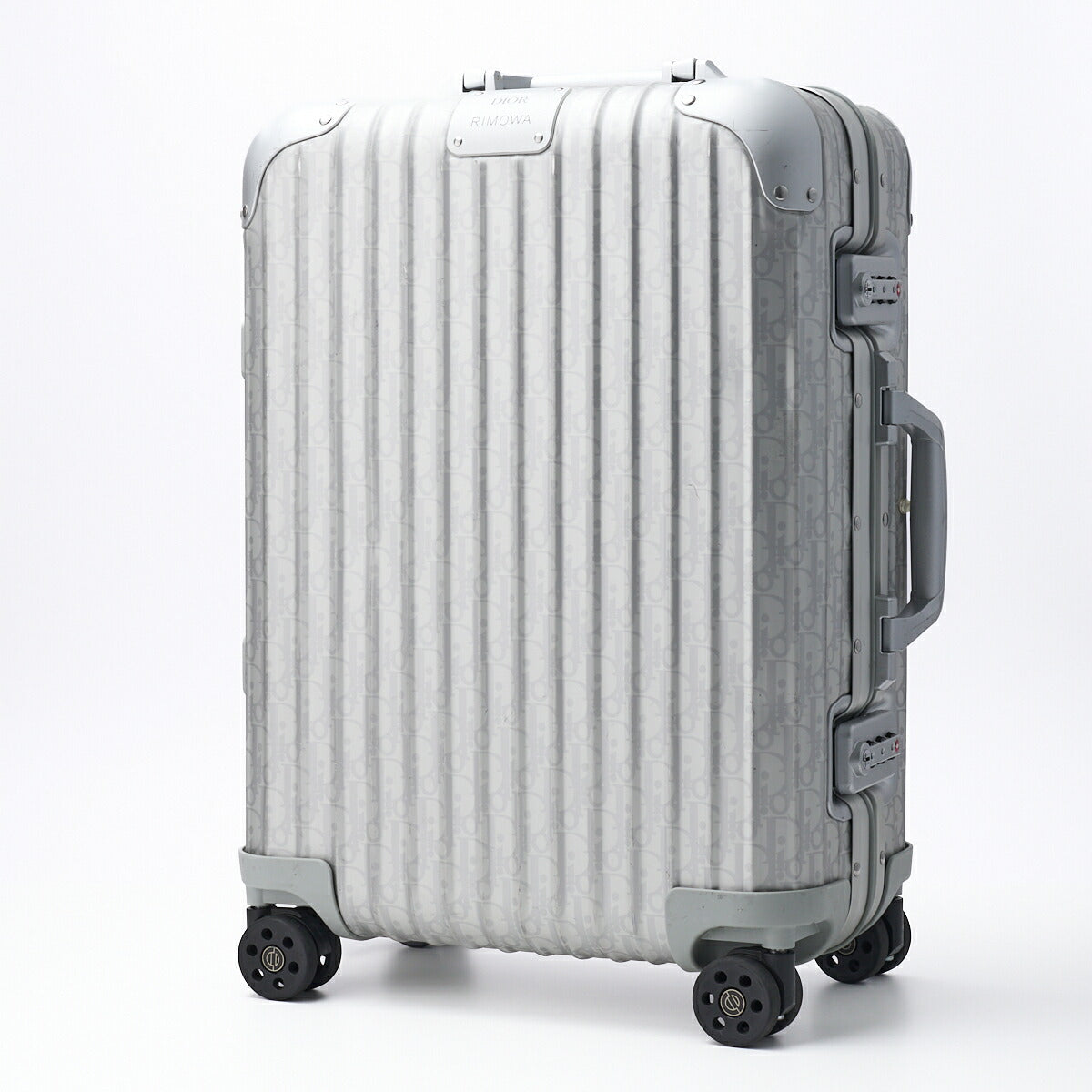 DiorRIMOWA Suitcase Oblique Aluminum Silver Gold-Tone Hardware Pre-Owned - Vintage La Charme