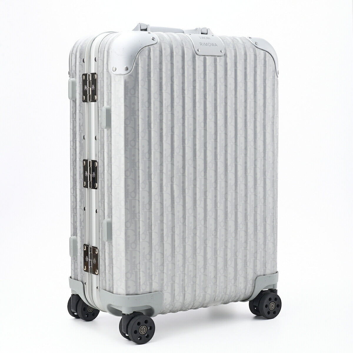 DiorRIMOWA Suitcase Oblique Aluminum Silver Gold-Tone Hardware Pre-Owned - Vintage La Charme