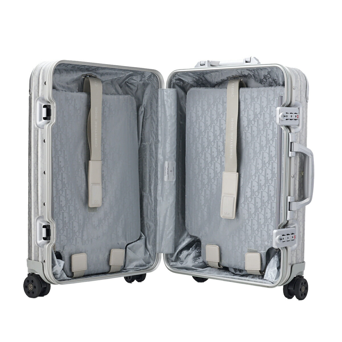 DiorRIMOWA Suitcase Oblique Aluminum Silver Gold-Tone Hardware Pre-Owned - Vintage La Charme