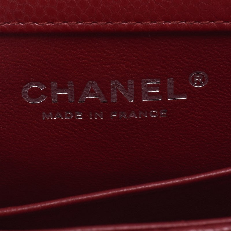CHANEL Mini Shoulder Bag Matelasse Chain Shoulder Caviar Skin Red Silver-Tone Hardware Pre-Owned - Vintage La Charme