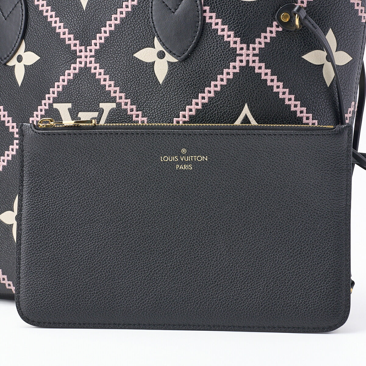 Louis Vuitton Tote Bag Monogram Unplant Nevaful MM Leather Noir Gold-Tone Hardware Pre-Owned - Vintage La Charme