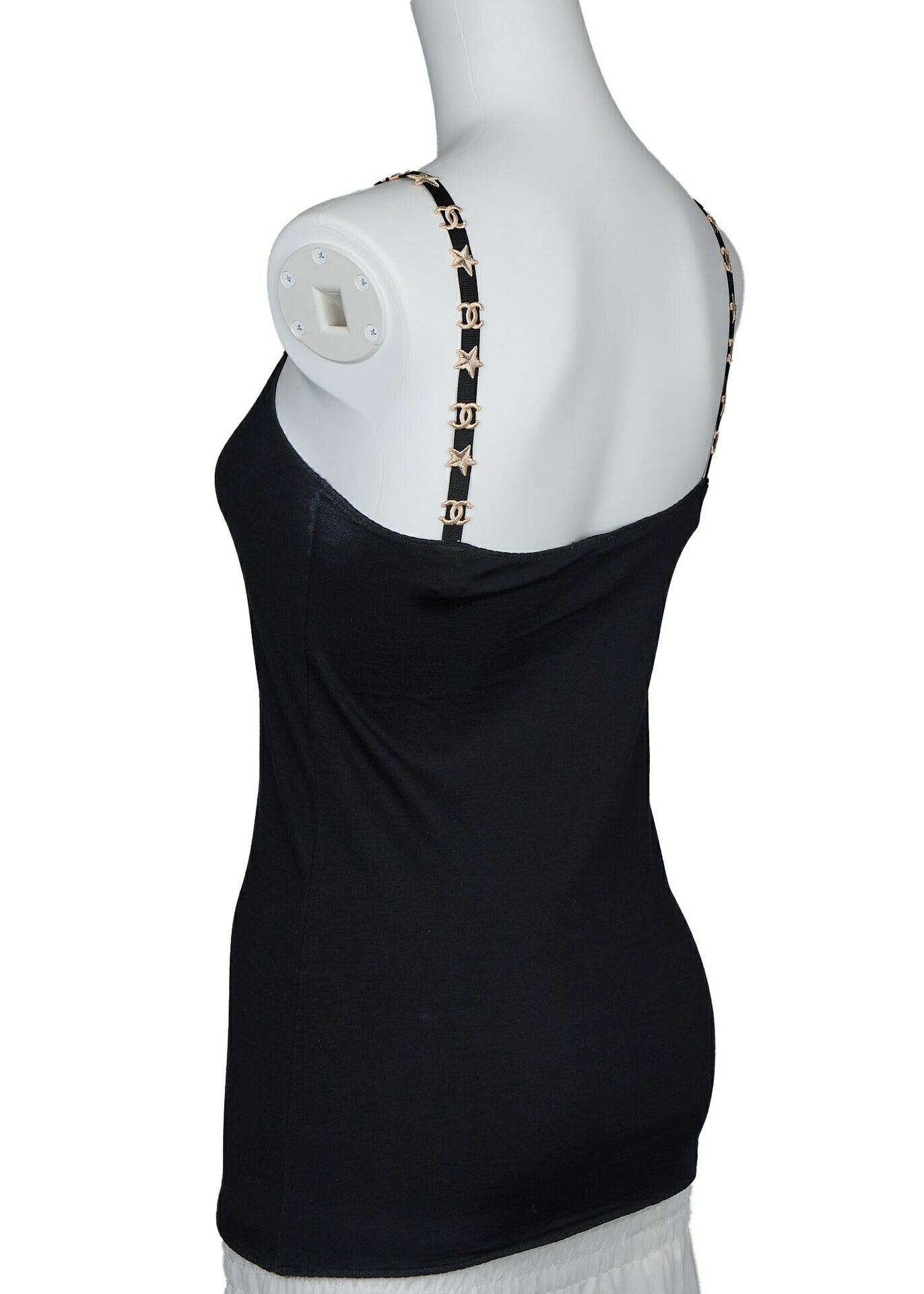 CHANEL Camisole T-Shirt, Coco Mark Star, Black, Pre-Owned - Vintage La Charme