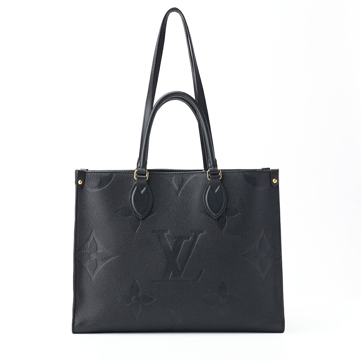 Louis Vuitton Shoulder Tote Bag 2WAY Monogram Unplanted Leather Black Gold-Tone Hardware Pre-Owned - Vintage La Charme