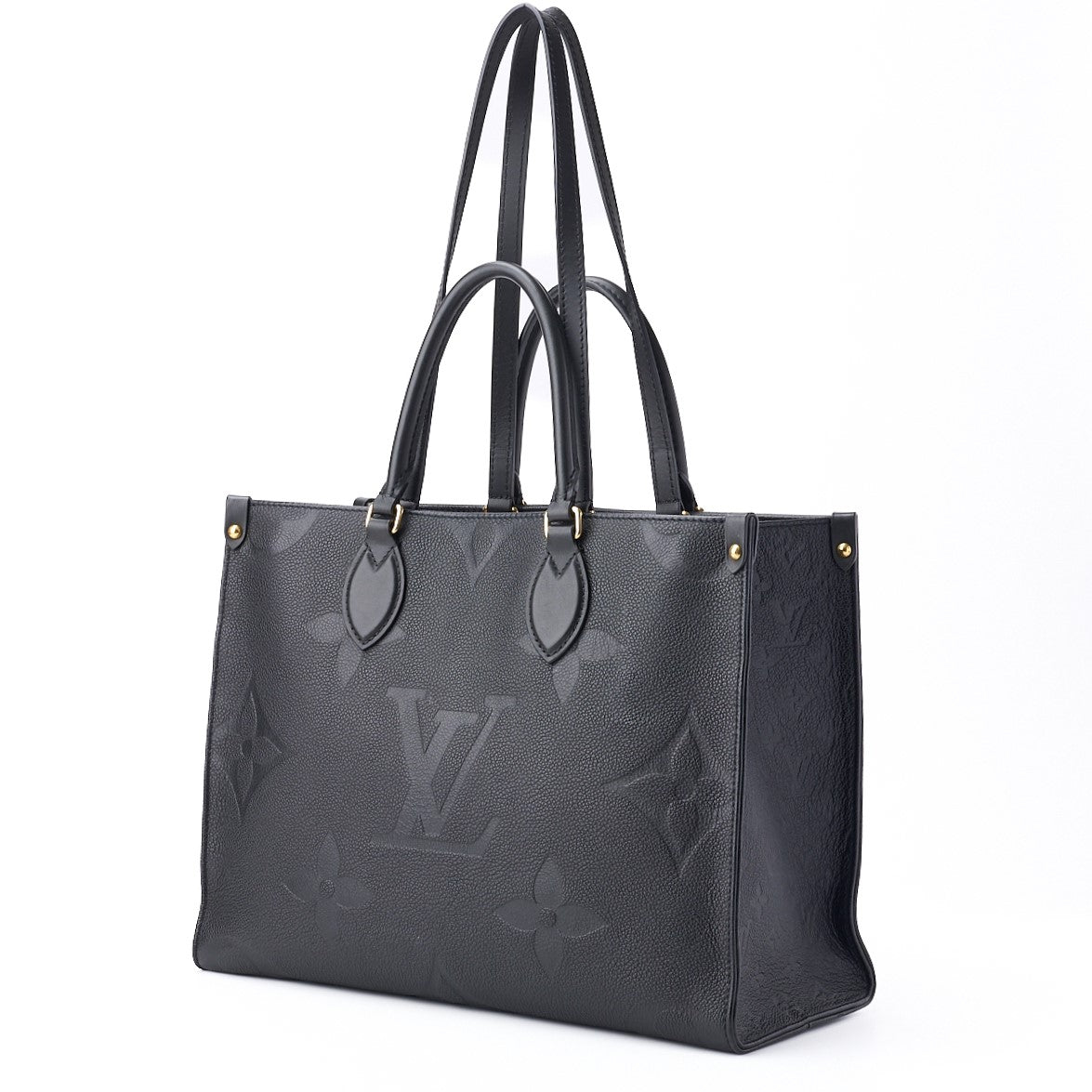 Louis Vuitton Shoulder Tote Bag 2WAY Monogram Unplanted Leather Black Gold-Tone Hardware Pre-Owned - Vintage La Charme