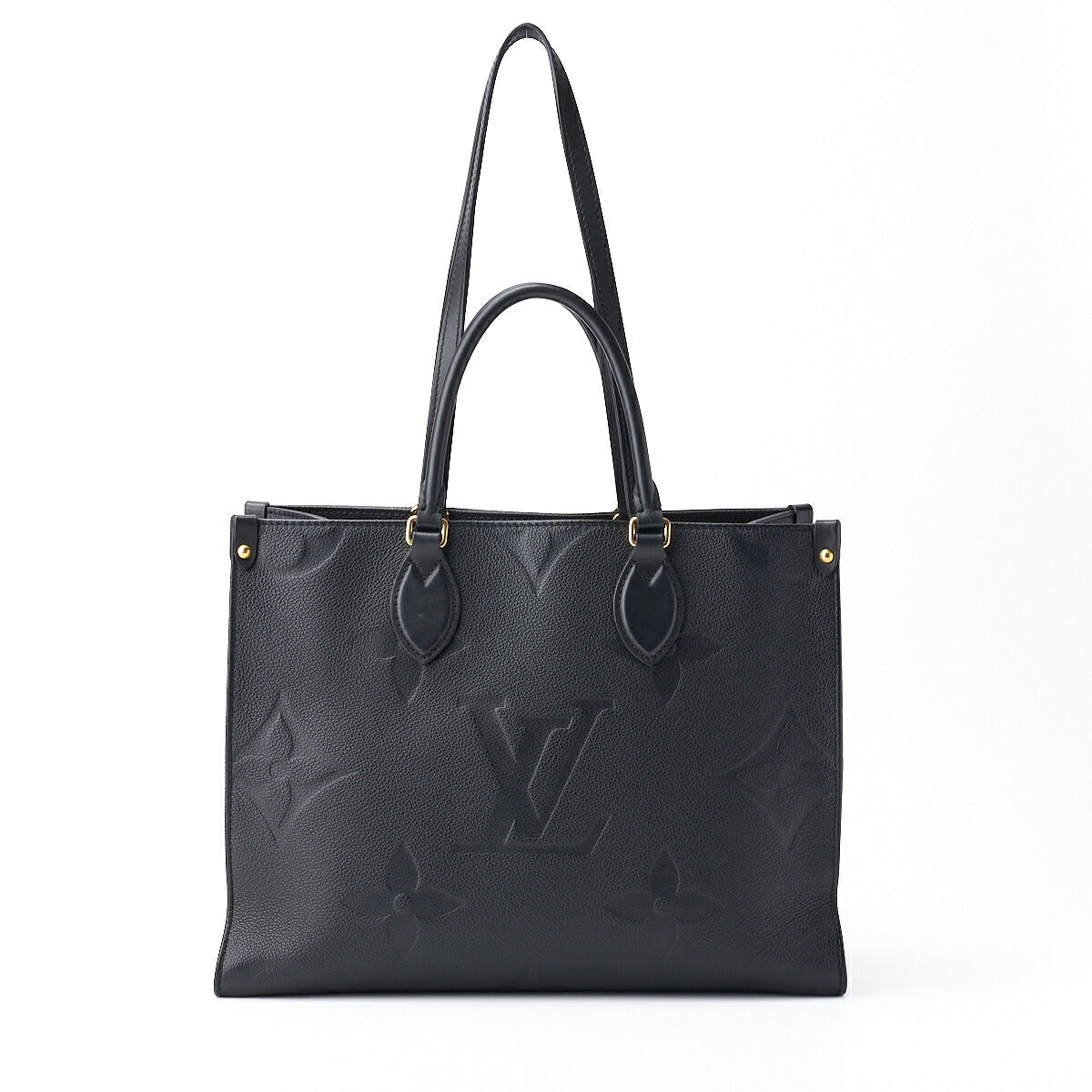 Louis Vuitton Shoulder Tote Bag 2WAY Monogram Unplanted Leather Black Gold-Tone Hardware Pre-Owned - Vintage La Charme