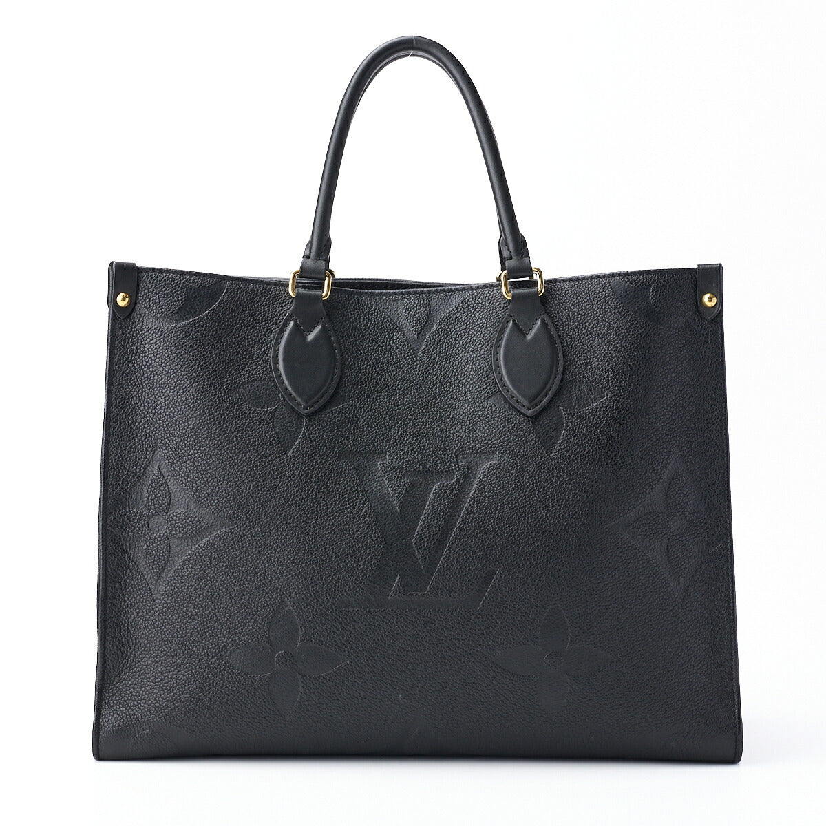 Louis Vuitton Shoulder Tote Bag 2WAY Monogram Unplanted Leather Black Gold-Tone Hardware Pre-Owned - Vintage La Charme