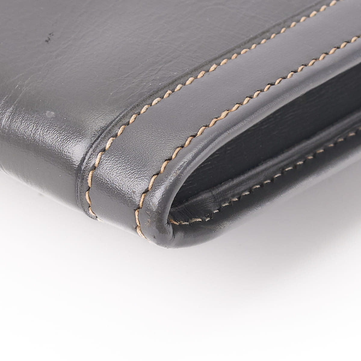 HERMES Jije PM Clutch Bag, Box Calf, Gray, Silver-Tone Hardware, Pre-Owned - Vintage La Charme