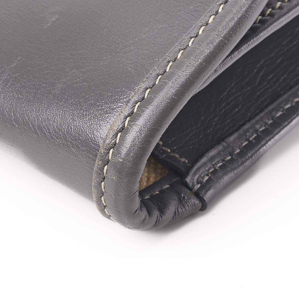 HERMES Jije PM Clutch Bag, Box Calf, Gray, Silver-Tone Hardware, Pre-Owned - Vintage La Charme