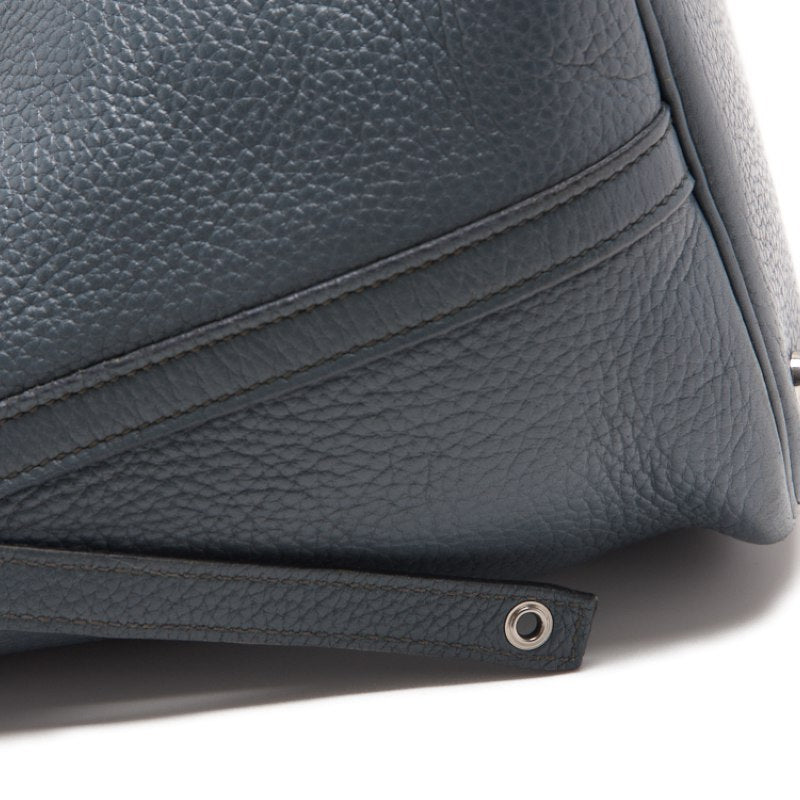 HERMES Tote Bag Picotin Rock MM Tryon Clemence Blue Orage Silver-Tone Hardware Pre-Owned - Vintage La Charme