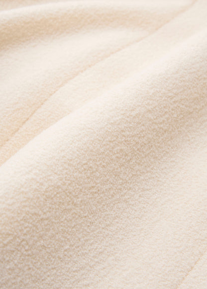 CHANEL Long Coat, Coco Button, Wool Nylon Silk Blend, Ivory, Gold-Tone Hardware, Pre-Owned - Vintage La Charme