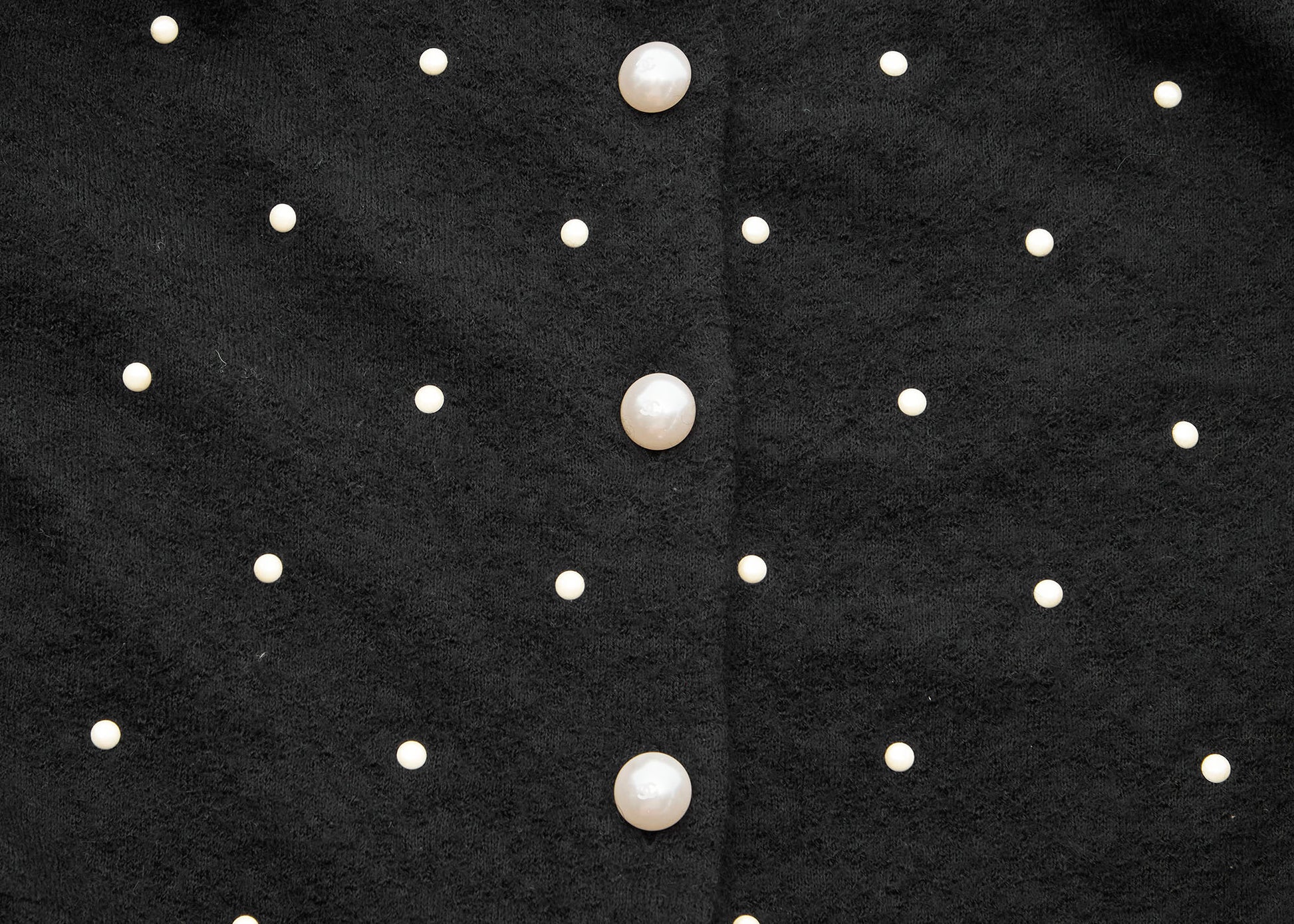 CHANEL Cardigan, Coco Button, Long Sleeve, Mohair Cashmere Blend, Black, Gold-Tone Hardware, Pre-Owned - Vintage La Charme