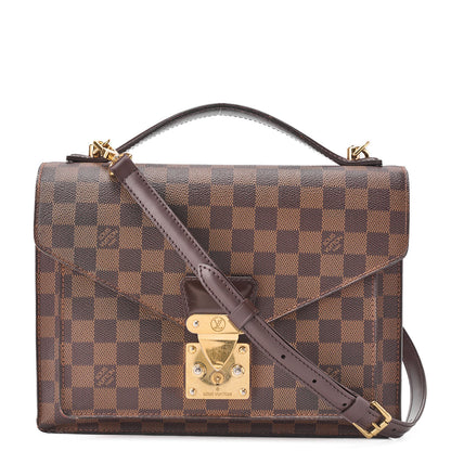 Louis Vuitton Handbag, Monogram Monceau 28, Canvas, Brown, Gold-Tone Hardware, Pre-Owned