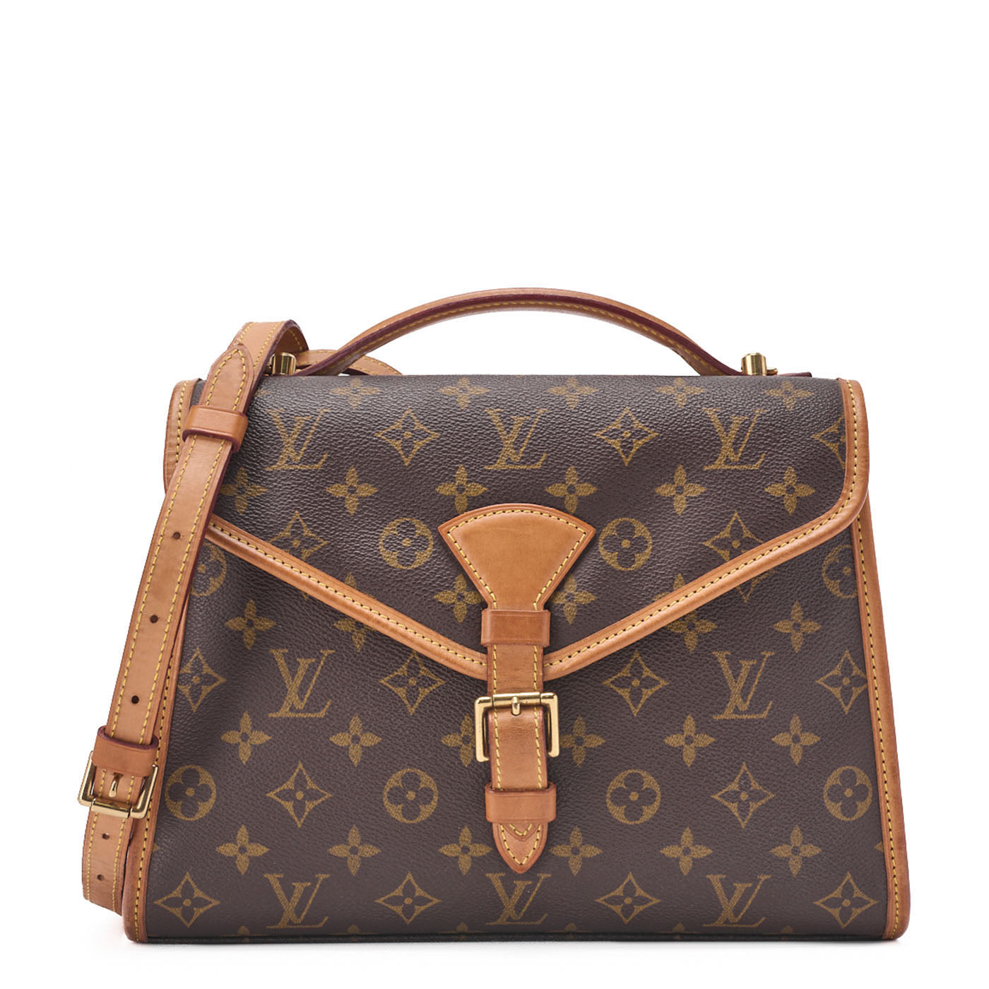 Louis Vuitton Shoulder Bag, Bel Air, Monogram, Canvas, Brown, Gold-Tone Hardware, Pre-Owned