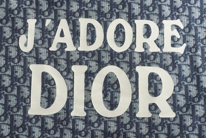 Dior T-Shirt, Sleeveless, Cut-and-Sew, Cotton, Blue, Silver-Tone Hardware, Pre-Owned - Vintage La Charme