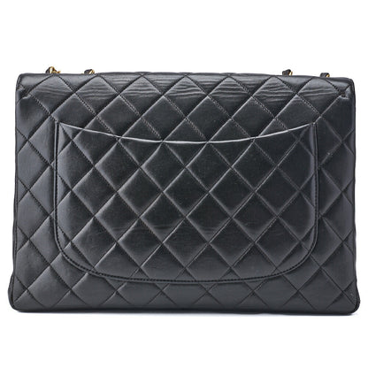 CHANEL Shoulder Bag, Deca Matelasse Turn Lock, Lambskin, Black, Gold-Tone Hardware, Pre-Owned - Vintage La Charme
