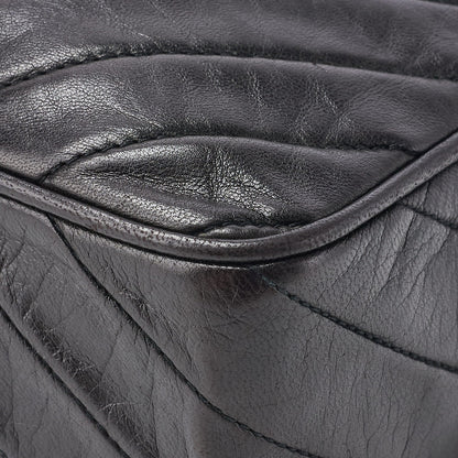 CHANEL Shoulder Bag, Bias Stitch, Coco Mark, Lambskin, Black, Gold-Tone Hardware, Pre-Owned - Vintage La Charme