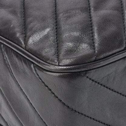 CHANEL Shoulder Bag, Bias Stitch, Coco Mark, Lambskin, Black, Gold-Tone Hardware, Pre-Owned - Vintage La Charme