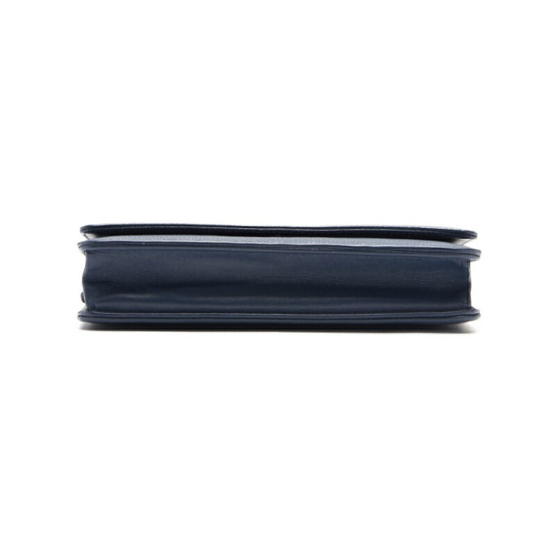 CHANEL Chain Wallet, Coco Mark, Folding, Caviar Skin, Navy, Gold-Tone Hardware, Pre-Owned - Vintage La Charme
