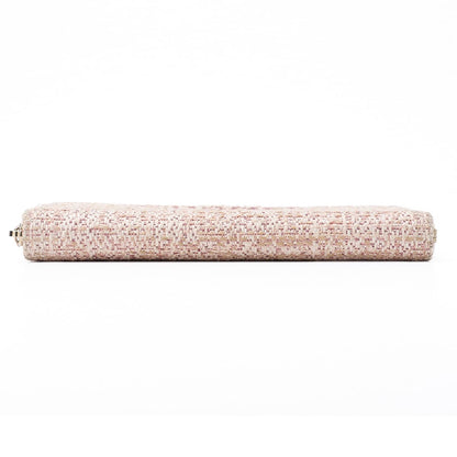 CHANEL Deauville Round Long Wallet Canvas Pink Gold-Tone Hardware Pre-Owned - Vintage La Charme