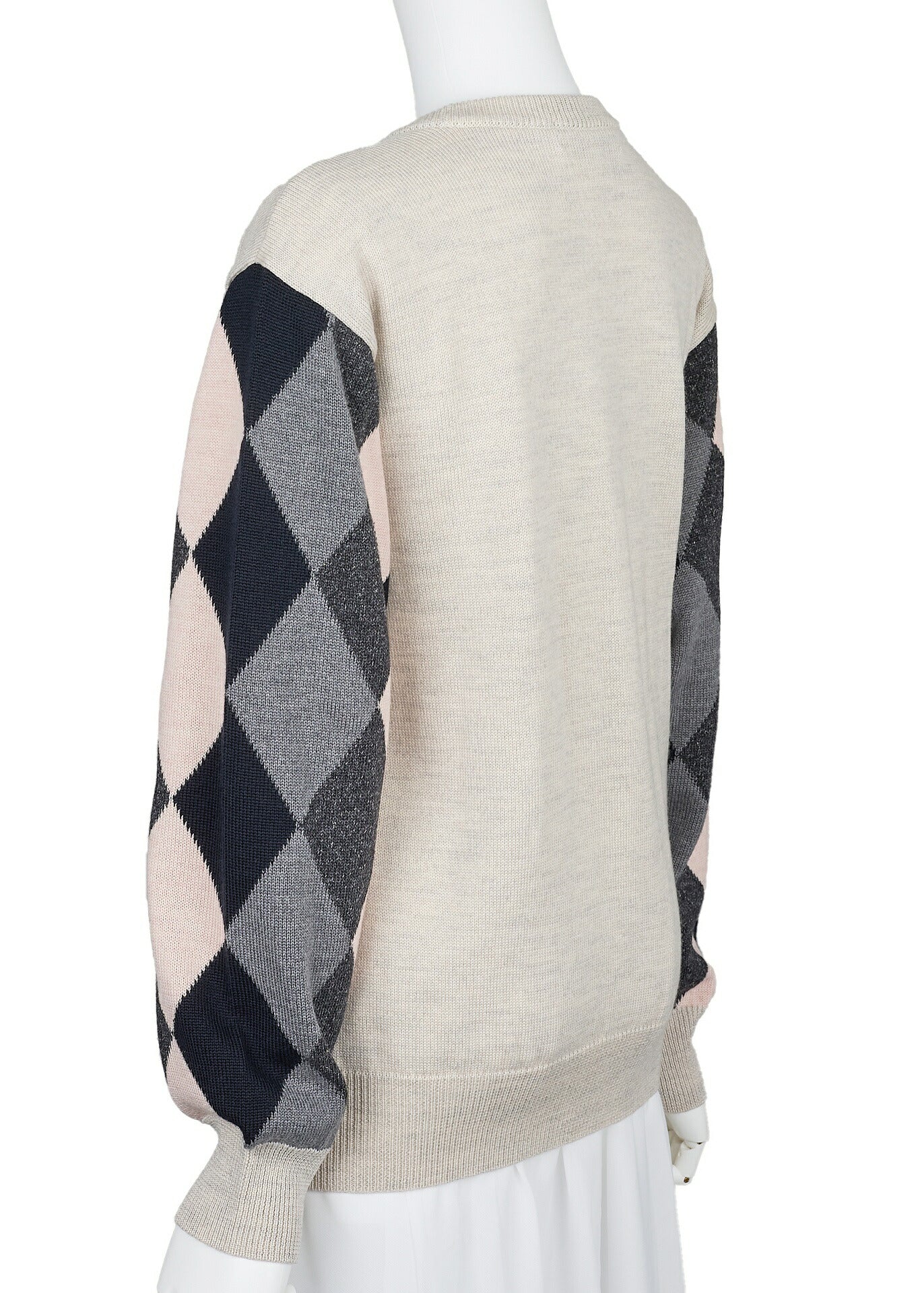 Dior Knitted Sweater Long Sleeve Cut Sew Top Wool Silk Multicolor Gold-Tone Hardware Pre-Owned - Vintage La Charme