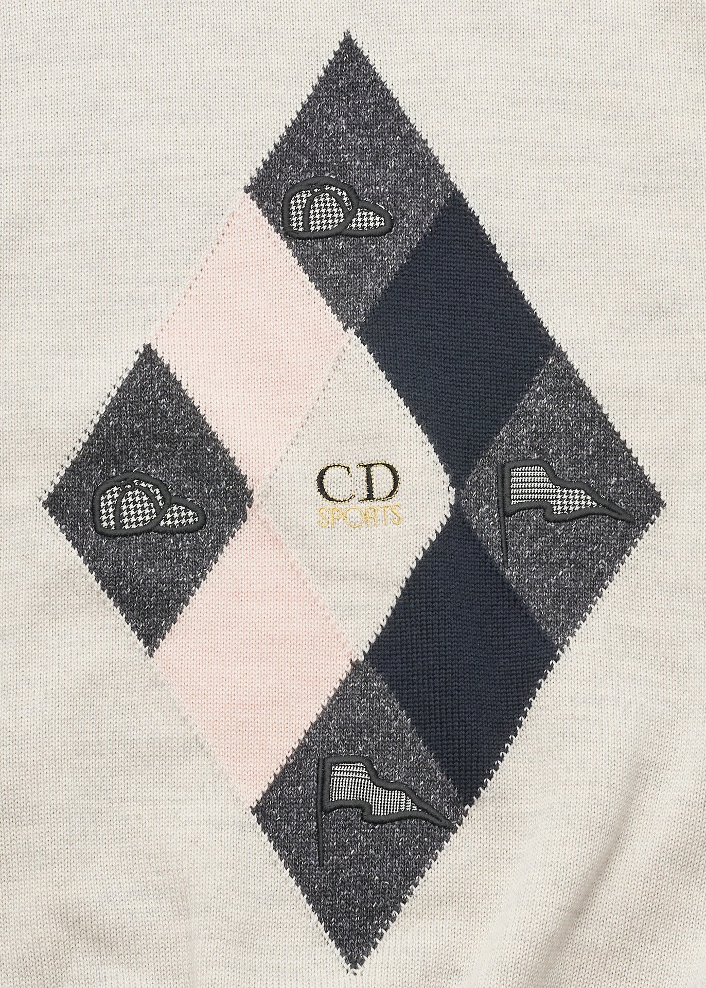 Dior Knitted Sweater Long Sleeve Cut Sew Top Wool Silk Multicolor Gold-Tone Hardware Pre-Owned - Vintage La Charme