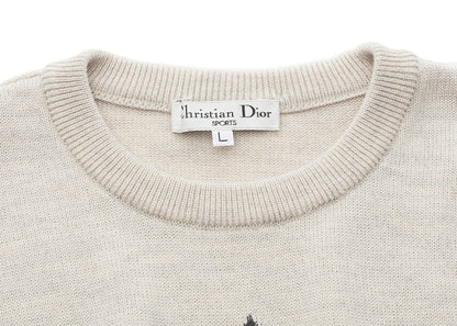 Dior Knitted Sweater Long Sleeve Cut Sew Top Wool Silk Multicolor Gold-Tone Hardware Pre-Owned - Vintage La Charme