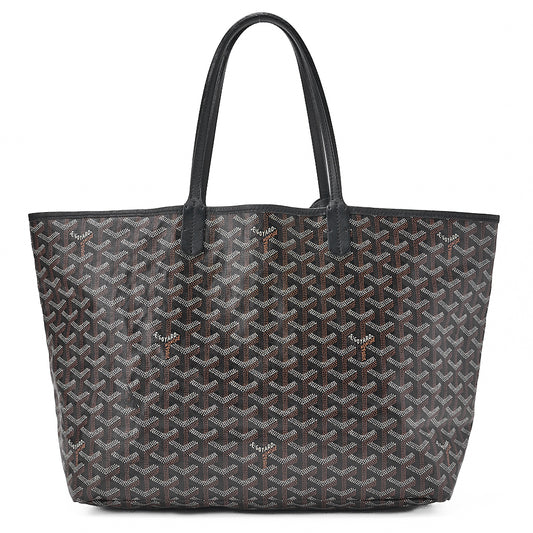 GOYARD [Goyard] Saint-Louis PM Tote Bag Coated Canvas Black Silver-Tone Hardware, Pre-Owned