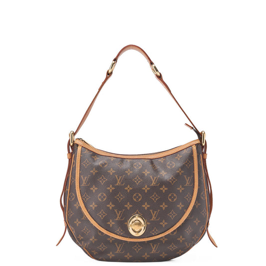 Louis Vuitton Shoulder Bag, Monogram, Canvas, Brown, Gold-Tone Hardware, Pre-Owned