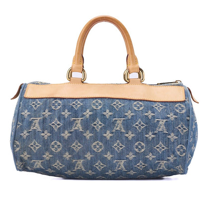 Louis Vuitton Shoulder Bag, Monogram Denim, Blue, Gold-Tone Hardware, Pre-Owned - Vintage La Charme