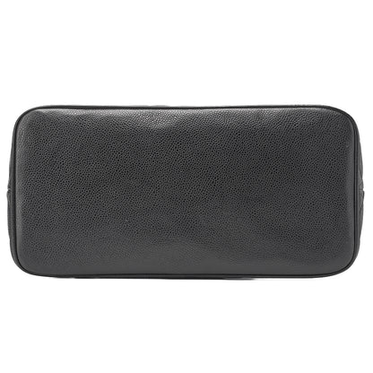 CHANEL Matelasse Reprint Tote Caviar Skin Black Silver-Tone Hardware, Pre-Owned